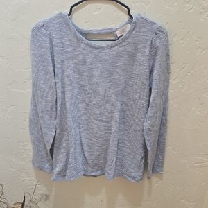 3/$10 LOFT Light Blue Long Sleeve Top